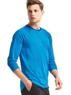 Gap Men Aeromesh Crewneck Long Sleeve T Shirt - Tidal Wave