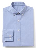 Gap Men Stretch Poplin Standard Fit Shirt - Blue