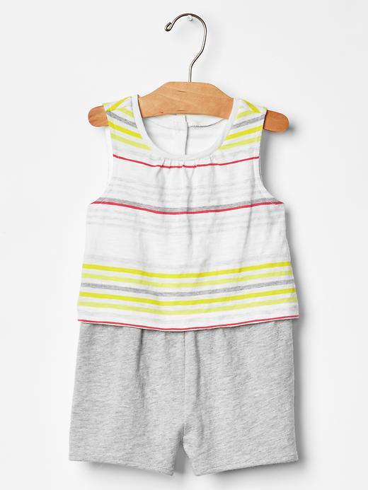 Gap Stripe Two Piece Romper - White