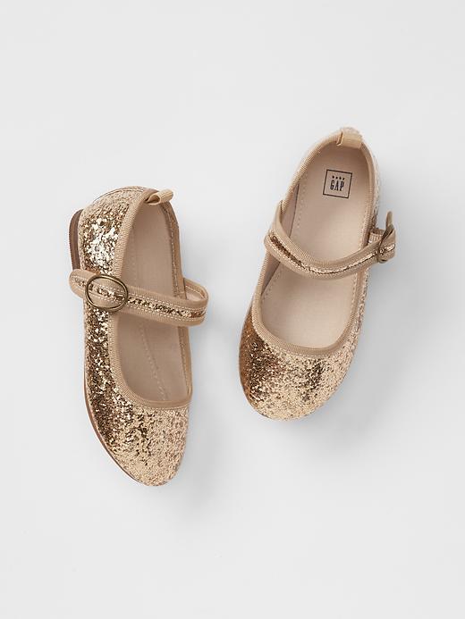 Gap Glitter Mary Jane Flats - Champagne