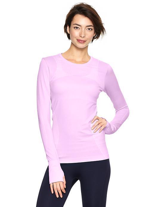 Gap Gapfit Motion Graphic Long Sleeve T - Gauzy Lilac