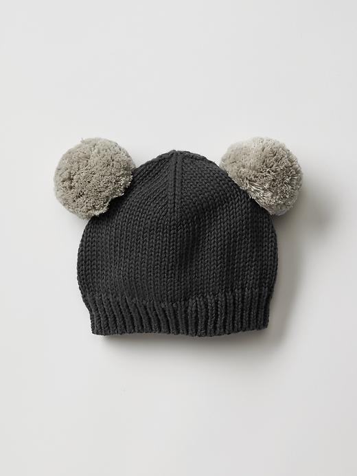 Gap Bear Pom Pom Hat - Grey Heather