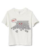 Gap Graphic Short Sleeve Tee - New Off White Soccer