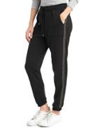 Gap Women Shimmer Side Stripe Joggers - True Black