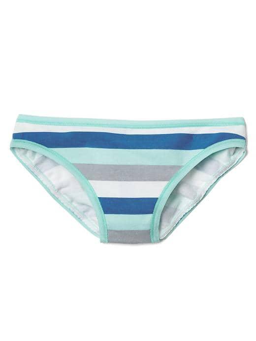 Gap Women Stretch Cotton Low Rise Bikini - Multi Stripe Soccer Blue