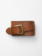 Gap Men Textured Leather Belt - Dark Brown