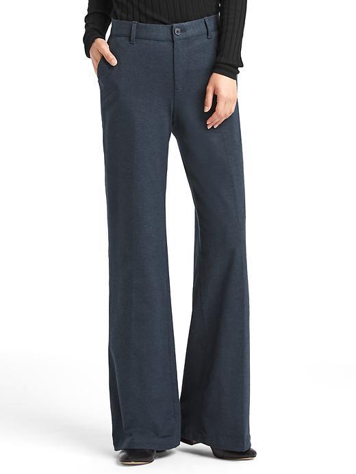 Gap Women Wide Leg Knit Pants - Navy Heather