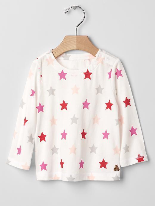 Gap Long Sleeve Printed Top - New Off White