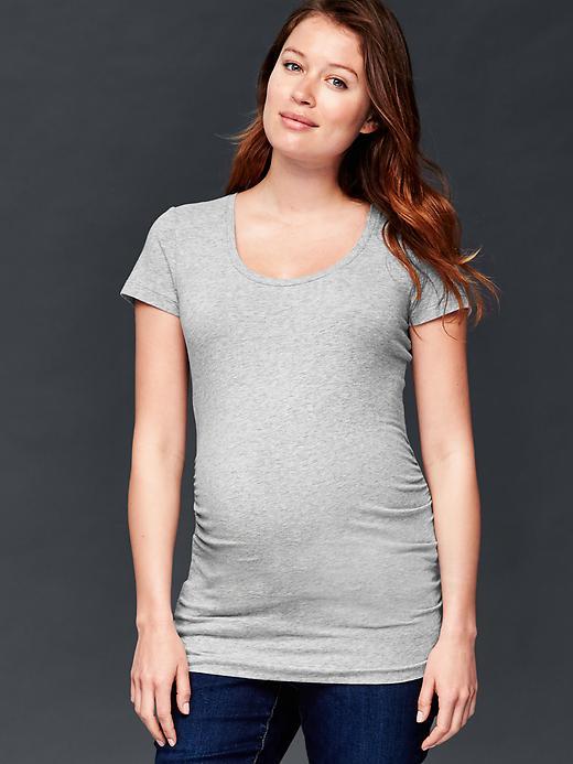 Gap Pure Body Scoop Neck Tee - Heather Grey