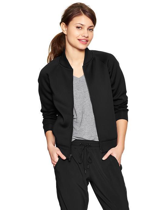 Gap Pique Bomber Jacket - True Black
