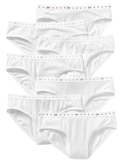 Gap Logo Heart Bikini 7 Pack - White