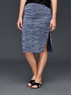 Gap Women Marled Midi Skirt - Comet Blue