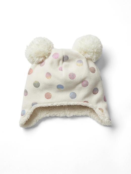 Gap Pro Fleece Pom Pom Hat - Ivory Frost