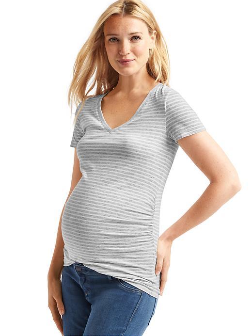 Gap Pure Body Stripe Short Sleeve Tee - Gray Stripe