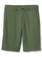 Gap Men Vintage Wash Stretch Shorts 12 - Jungle Green