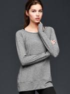 Gap Gapfit Breath V Beck Cutout Top - Heather Grey