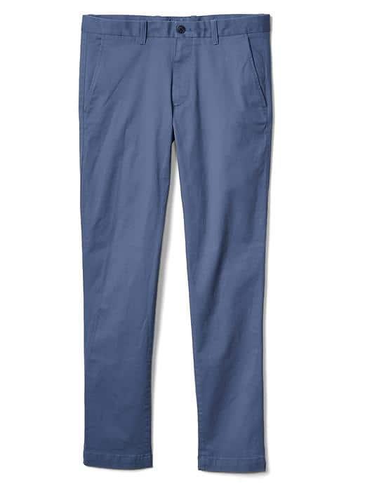 Gap Men Classic Stretch Skinny Fit Khakis - Blue Pearl