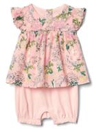 Gap Print Flutter Double Layer One Piece - Pink Cameo