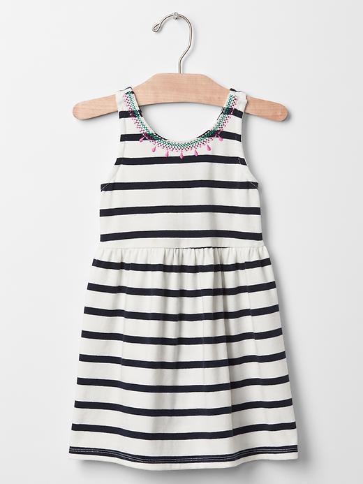 Gap Embroidered Neckline Tank Dress - Blue Galaxy