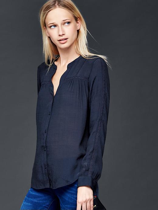 Gap Crochet Blouse - True Indigo