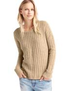 Gap Women Soft Textured Pullover Sweater - New Camel