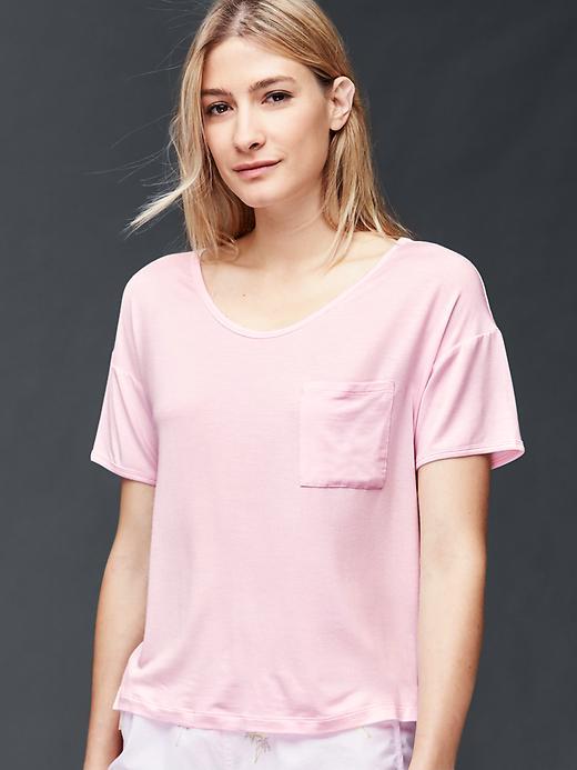 Gap Women Modal Mix And Match Pocket Tee - Light Peony