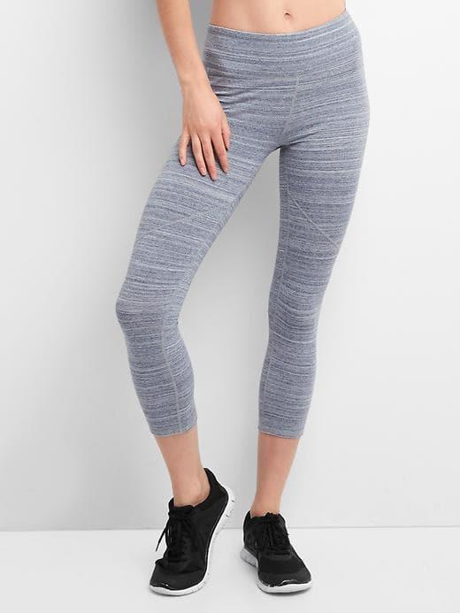 Gap Gapfit Gfast Performance Cotton Capris - Light Blue Heather