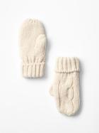 Gap Cable Knit Mittens - Sloe Gin