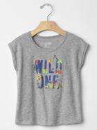 Gap Jungle Embroidered Graphic Tee - Grey Heather