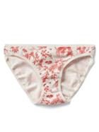 Gap Women Stretch Cotton Low Rise Bikini - Toile De Jouy Snow Cap