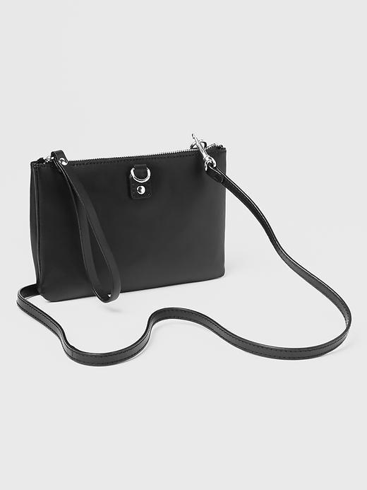 Gap Women Leather Convertible Crossbody - True Black