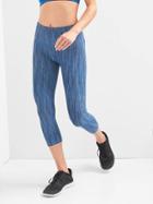 Gap Women Gfast High Rise Spacedye Crossgrain Capris - True Indigo