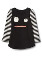 Gap Halloween Monster Stripe Dress - Black