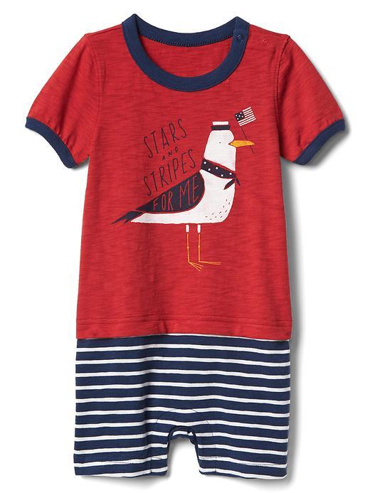 Gap Americana Double Layer Shorty One Piece - Pepper Red