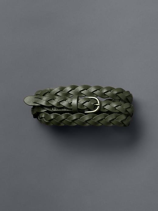 Gap Skinny Braided Belt - Temporal Olive