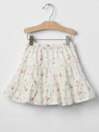 Gap Daisy Floral Tier Skirt - New Off White