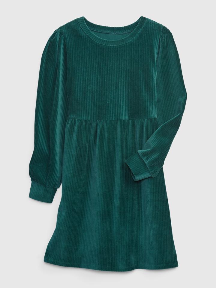 Kids Ribbed Velour Dress
