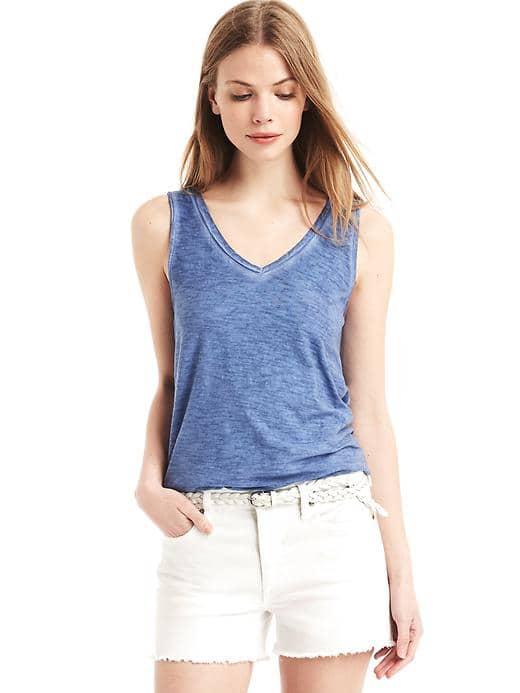 Gap Women V Back Tank - Docksider Blue