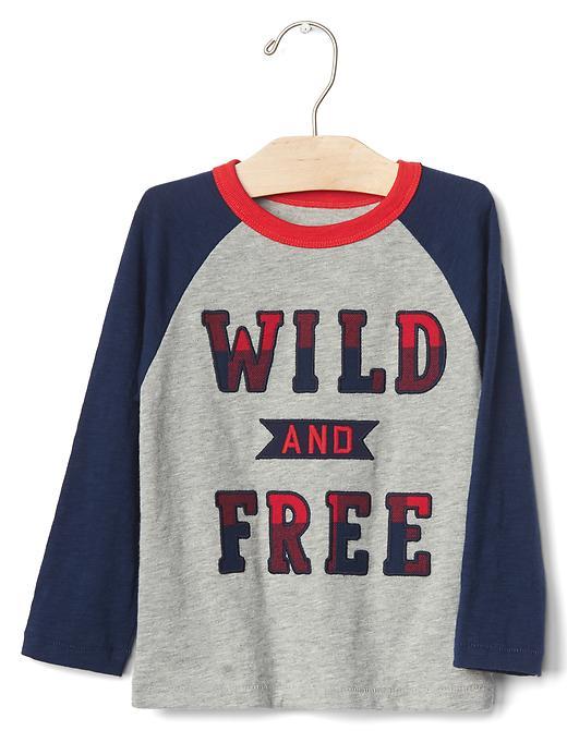 Gap Graphic Baseball Tee - Heather Grey