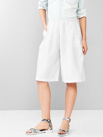 Gap Women Pleated Culottes - Optic White