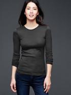 Gap Women Modern Long Sleeve Crew Tee - True Black