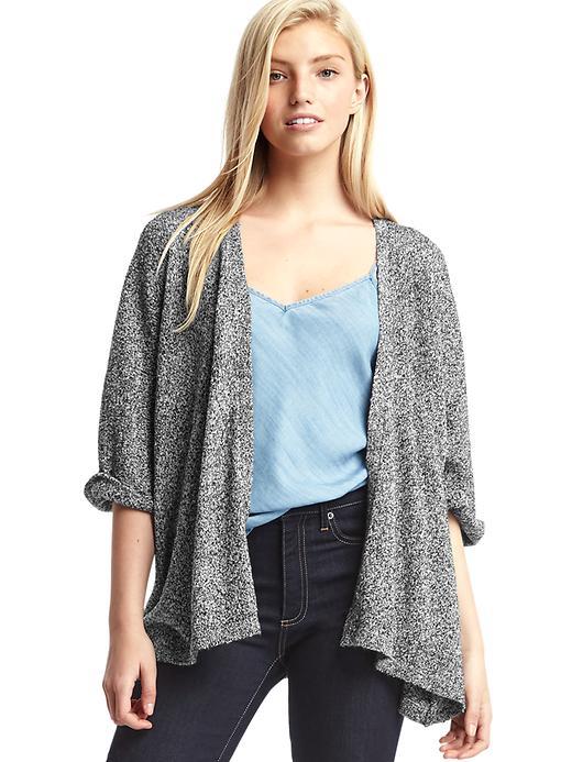 Gap Women Roll Sleeve Cardigan - Heather Grey