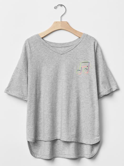 Gap Gapkids X Ed Hi Lo Tee - Grey Heather