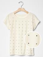 Gap Sequin A Line Tee - Ivory Frost