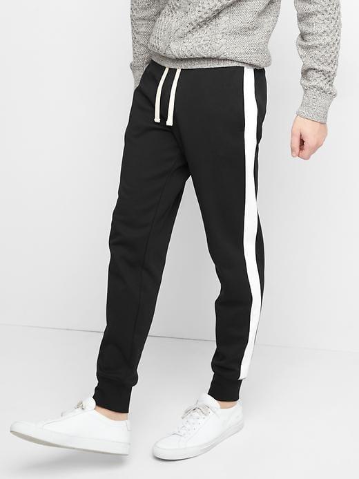 Gap Men Athletic Stripe Jogger - True Black