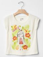 Gap Jungle Embroidered Graphic Tee - Ivory Frost