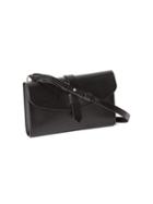 Gap Women Faux Leather Envelope Crossbody Bag - Black