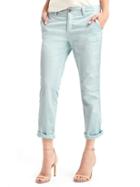 Gap Women Girlfriend Twill Stripe Chino - Pacific Mist