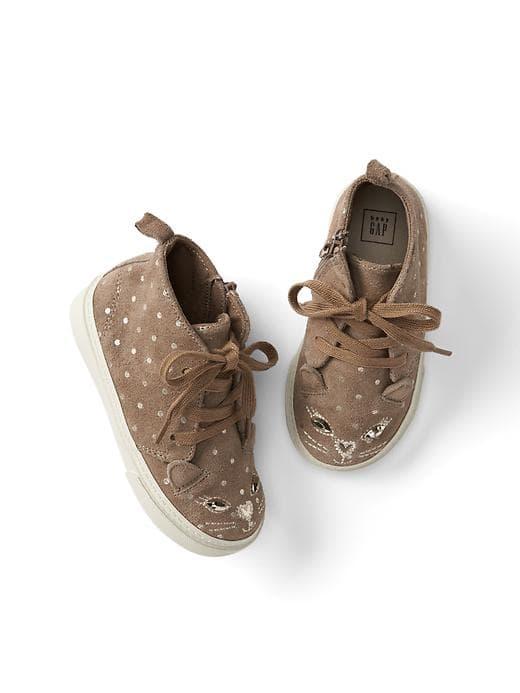 Gap Cat Mid Top Trainers - Mushroom