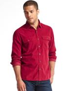 Gap Men Cord Pocket Shirt - Sled